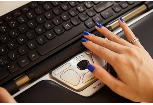 Pelės Contour Contour RollerMouse Raudonas Max su laidu + rankos atrama