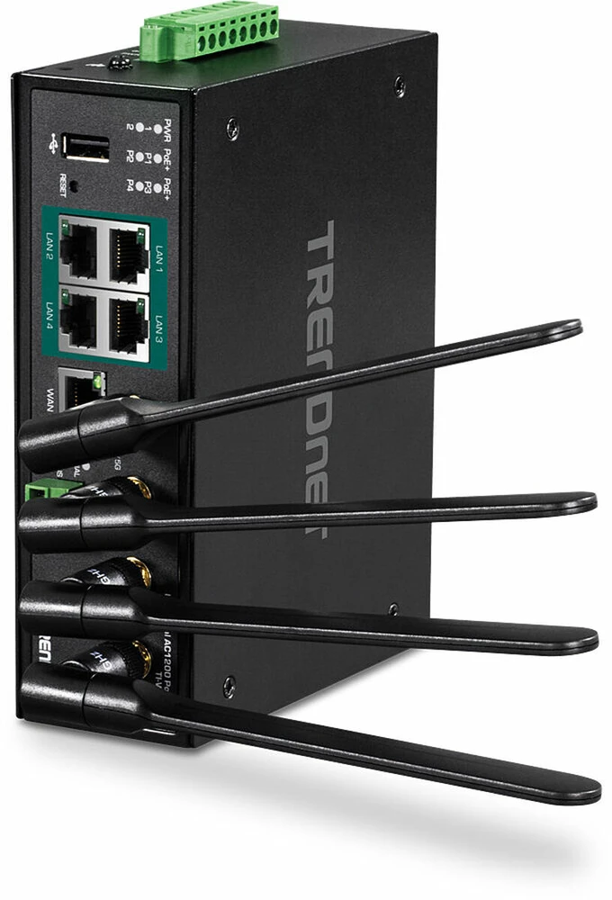 Pramoninis belaidis Gigabit PoE+ maršrutizatorius TRENDnet AC1200