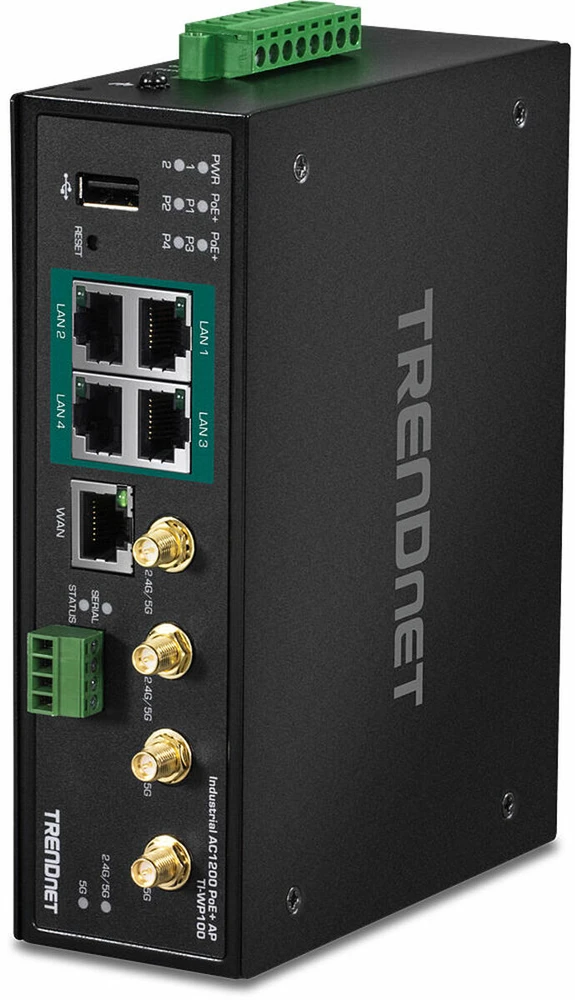Pramoninis belaidis Gigabit PoE+ maršrutizatorius TRENDnet AC1200