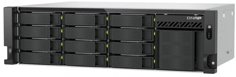QNAP TS-h1655XeU-RP-8G | 16 vietų plokščias NAS serveris, Intel, 8GB RAM, 2x 10Gb Base-T, RP, RACK