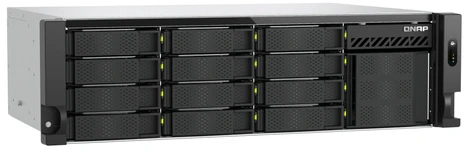 QNAP TS-h1655XeU-RP-8G | 16 vietų plokščias NAS serveris, Intel, 8GB RAM, 2x 10Gb Base-T, RP, RACK