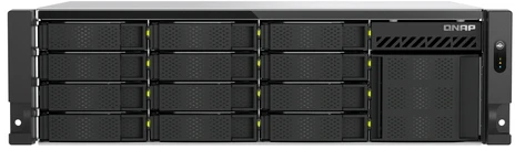 QNAP TS-h1655XeU-RP-8G | 16 vietų plokščias NAS serveris, Intel, 8GB RAM, 2x 10Gb Base-T, RP, RACK