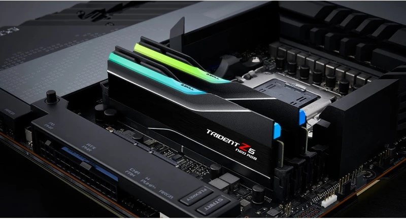 RAM Atmiņa G.Skill Trident Z5 Neo RGB, DDR5, 32 GB, 8000MHz, CL38 (F5-8000J3848H16GX2-TZ5NR)