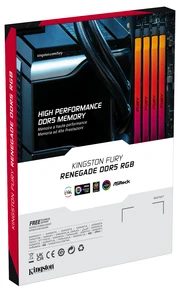 RAM Atmiņa Kingston Fury Renegade RGB, DDR5, 96 GB, 6400MHz, CL32 (KF564C32RSAK2-96)
