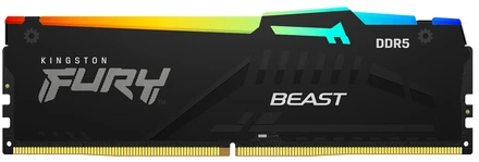 RAM Atmintis Kingston Fury Beast RGB, DDR5, 16 GB, 5600MHz, CL40 (KF556C40BBAK2-16)