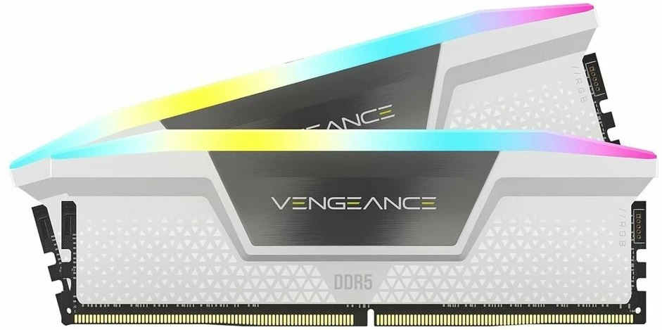 RAM DDR5 32GB PC 6000 CL30 CORSAIR KIT (2x16GB) VENGEANCE RGB atminties rinkinys mažmeninei prekybai