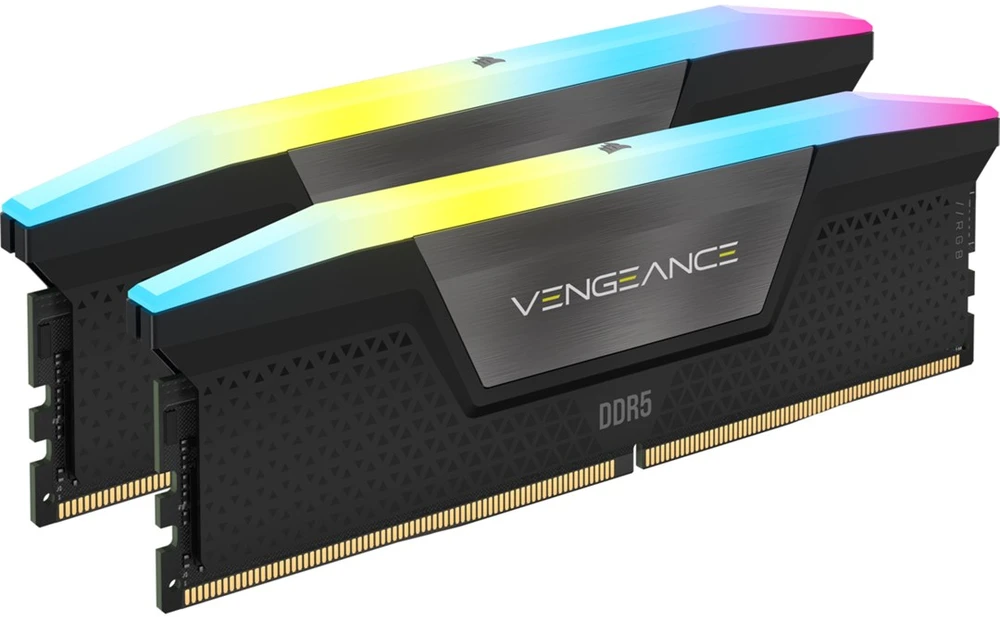 RAM DDR5 48GB PC 5600 CL40 CORSAIR KIT (2x24GB) VENGEANCE RGB b mažmeninė prekyba