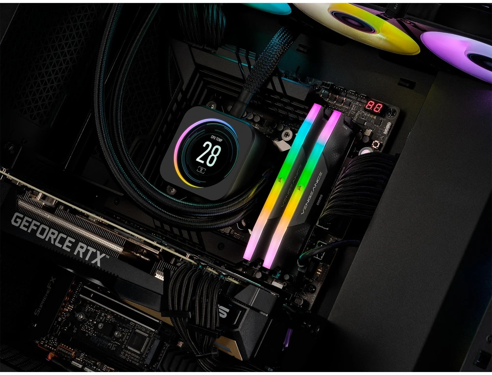 RAM DDR5 64GB PC 6000 CL30 CORSAIR KIT (2x32GB) VENGEANCE RGB B retail