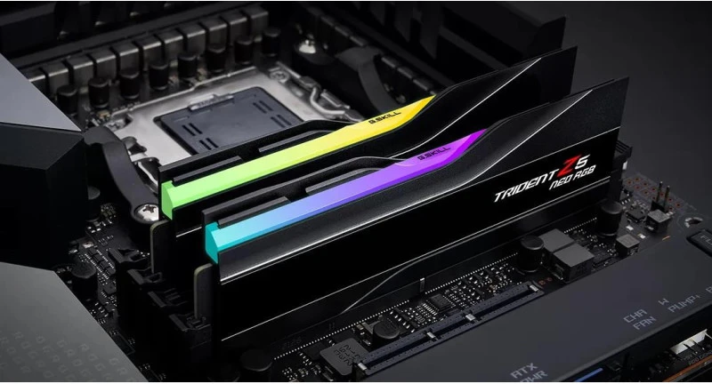 RAM G.Skill Trident Z5 Neo RGB, DDR5-6000, CL32, AMD EXPO - 32 GB Dual-Kit, Juodas