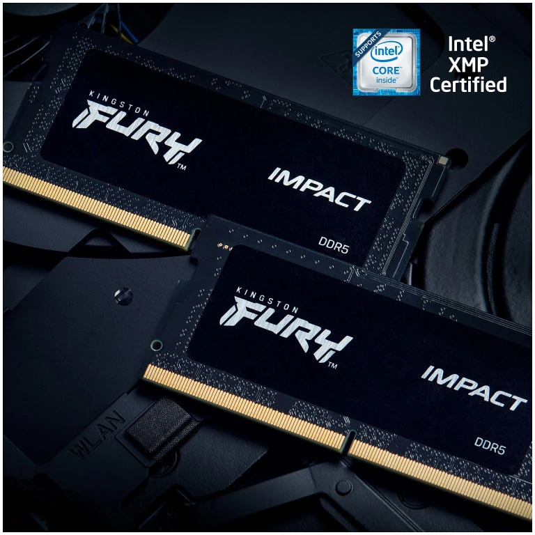 RAM Kingston DDR5 SODIMM Fury Impact 16 GB (2 * 8 GB) / 4800 CL38 atmintis