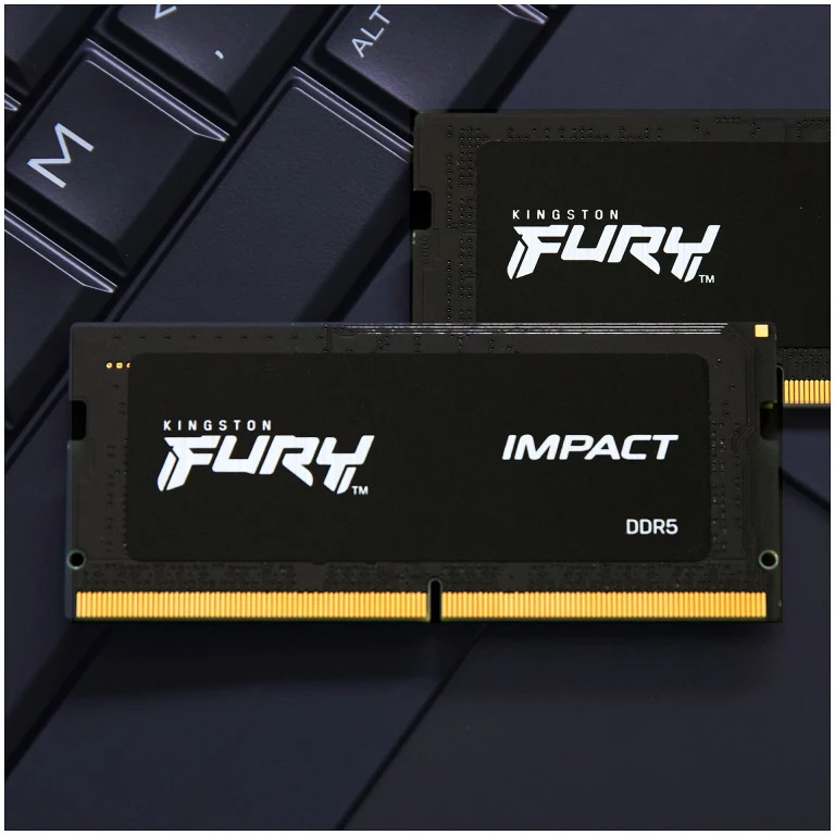 RAM Kingston DDR5 SODIMM Fury Impact 16 GB (2 * 8 GB) / 4800 CL38 atmintis