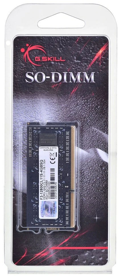 RAM SO DDR3 4GB PC 1600 CL11 G.Skill Value 4GBSQ 1.5V