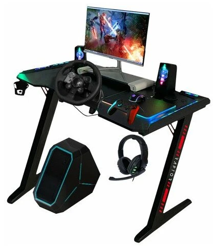 Raptor Gaming Žaidimų stalas Raptor GT100 120x60cm RGB Juodas