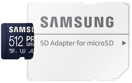Samsung Pro Ultimate Micro SDXC atminties kortelė 512 GB Class 10 UHS-I/U3 A2 V30 (MB-MY512SA/WW)