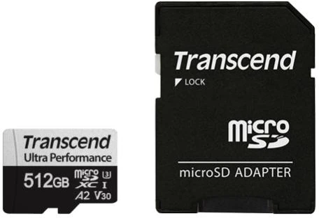 SD Micro SD atminties kortelė 512GB Transcend SDXC USD340S su adapteriu