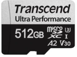 SD Micro SD atminties kortelė 512GB Transcend SDXC USD340S su adapteriu