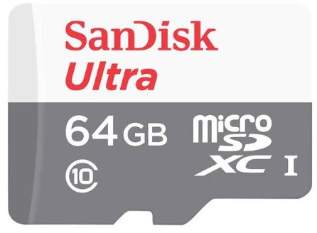 SD MicroSD atminties kortelė 64GB SanDisk Ultra Class 10 su adapteriu