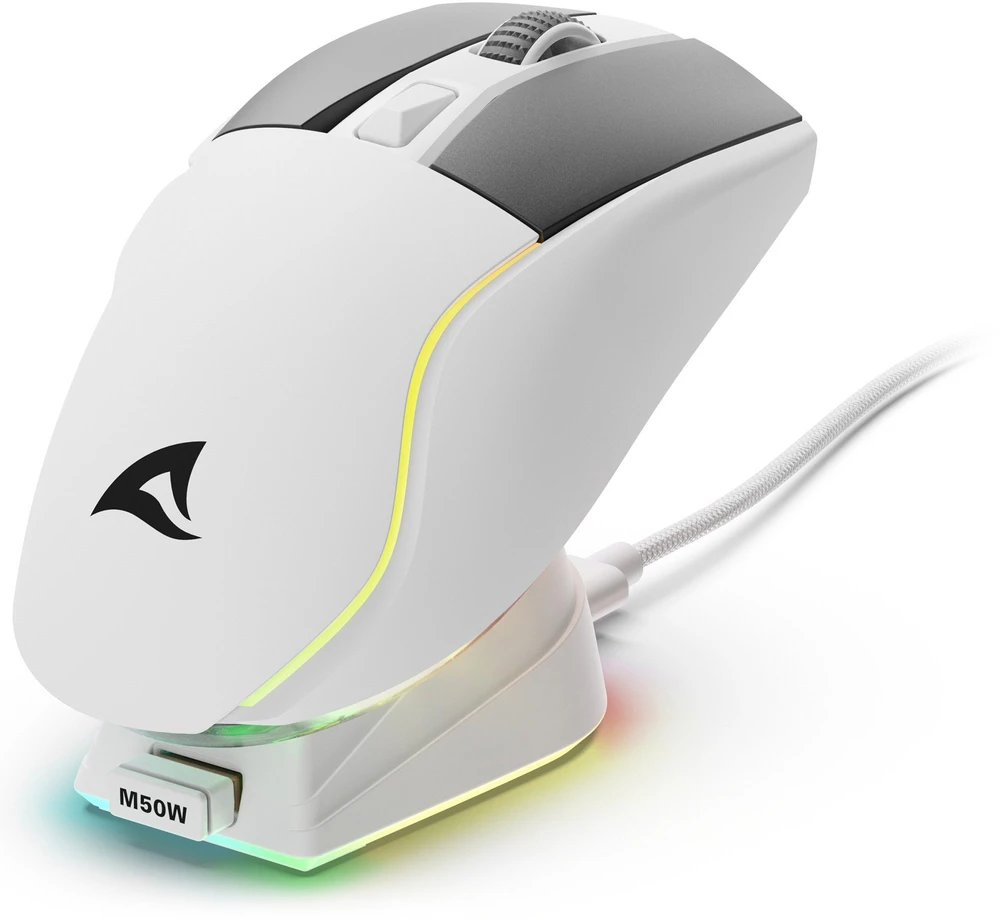 Sharkoon Pelė Shark SGM50W Optisch 6 mygtukai 6.400 DPI wei