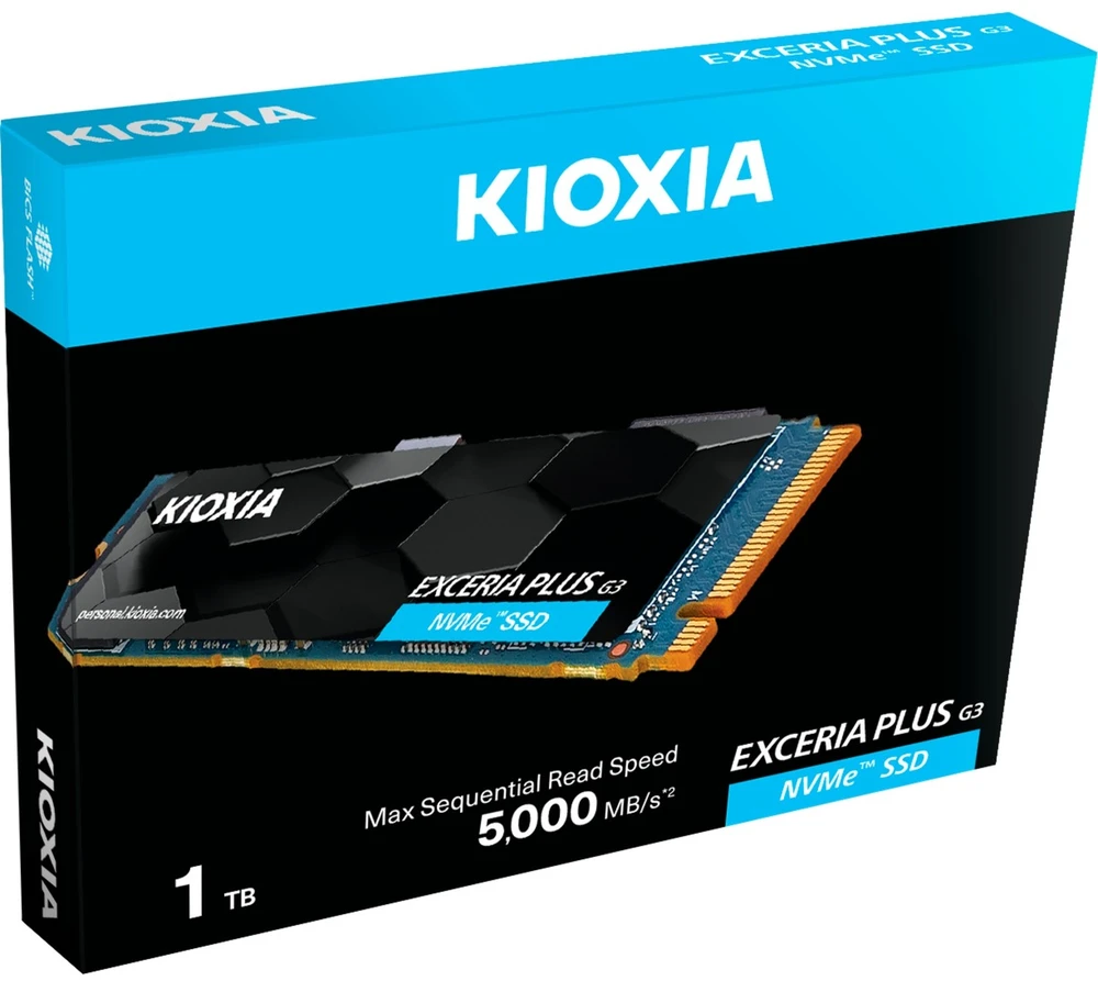 M.2 SSD - Kioxia Exceria Plus G3 1 TB PCIe 4.0 5000 MB/s Skaitymas 3900 MB/s Rašymas