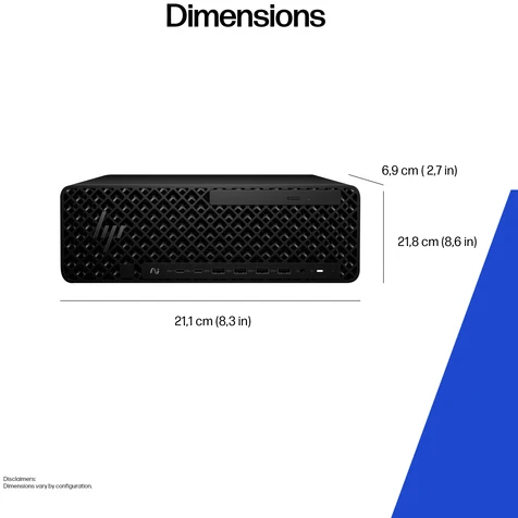 Stacionarus kompiuteris HP Z2 SFF G1I CU7 265K RTX A400 - 32GB 1TB W11P6 WIFI7 NO KB/M