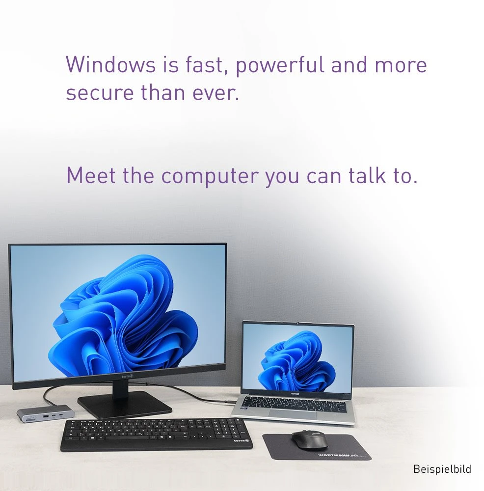 Stacionarus kompiuteris Wortmann Kompiuteris Accra TERRA PC-HOME 4000 Intel® Core™ i3 i3-14100 8 GB DDR5-SDRAM 500 GB SSD Windows 11 Home Mini Tower Juodas