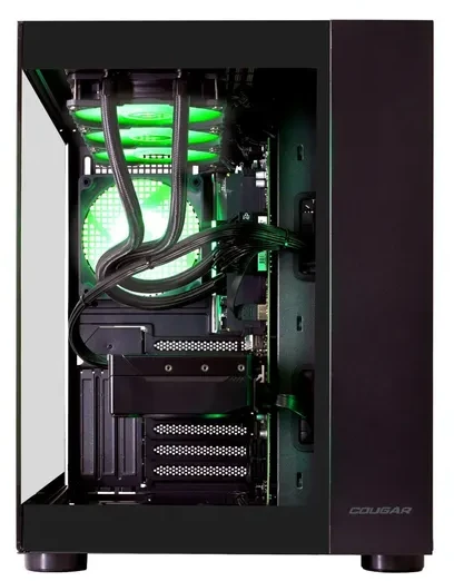 Stacionarus kompiuteris Žaidimų kompiuteris Hyrican COUGAR FV150 BK (7891) Ryzen 7 9800X3D vandens aušinimas 32GB/1TB SSD RTX 5080 Win11 Juodas