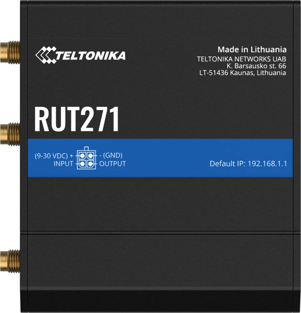 Maršrutizatorius TELTONIKA IoT ROUTER RUT271 5G REDCAP