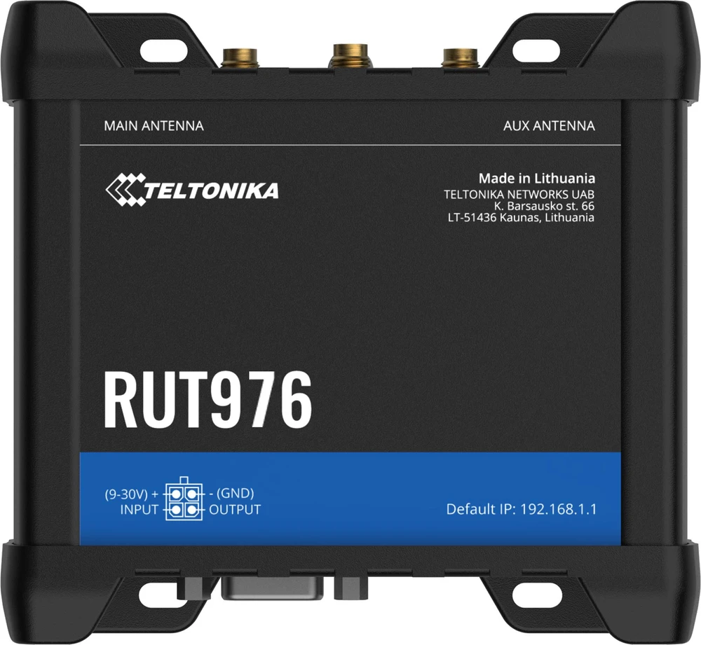 Maršrutizatorius TELTONIKA IOT ROUTER RUT976 5G REDCAP SERIAL