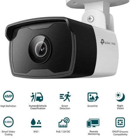 TP-Link Omada IPCam VIGI C340I(2.8mm) 4MP Outdoor Bullet