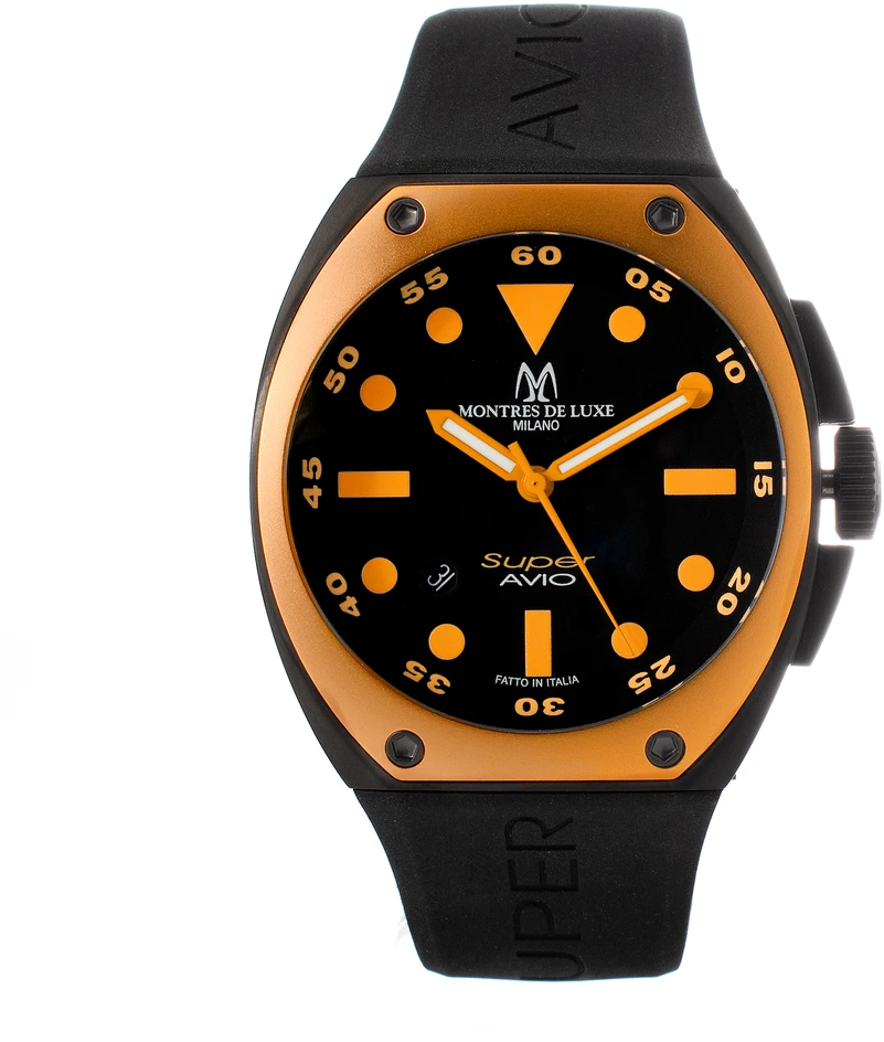 Laikrodis MONTRES DE LUXE 09SA-BK-1002. Kwarcowy, Kolor juoda. Mężczyzna.