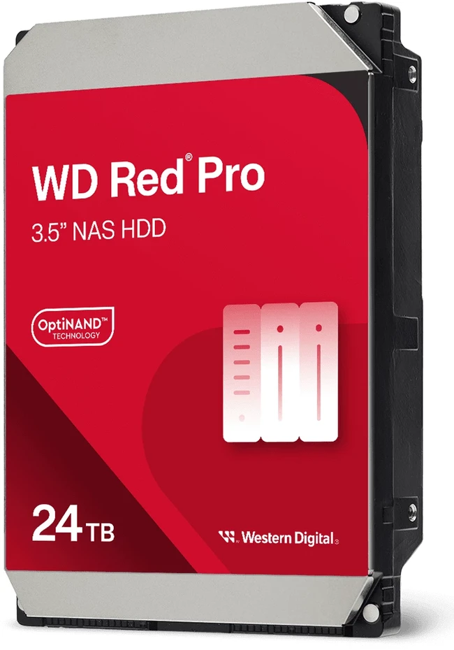 Sandisk WD Raudona Pro WD241KFGX HDD (24 TB; 3.5"; 512 MB; 7200 rpm)