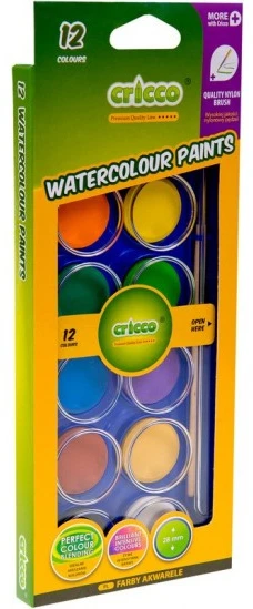 Akvarelė Cricco, 12 spalvų