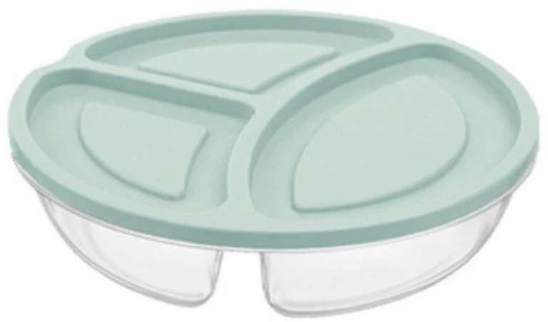 Indelis produktų laikymui 3 skyrių 1,1l, 21,5x21,5x5cm