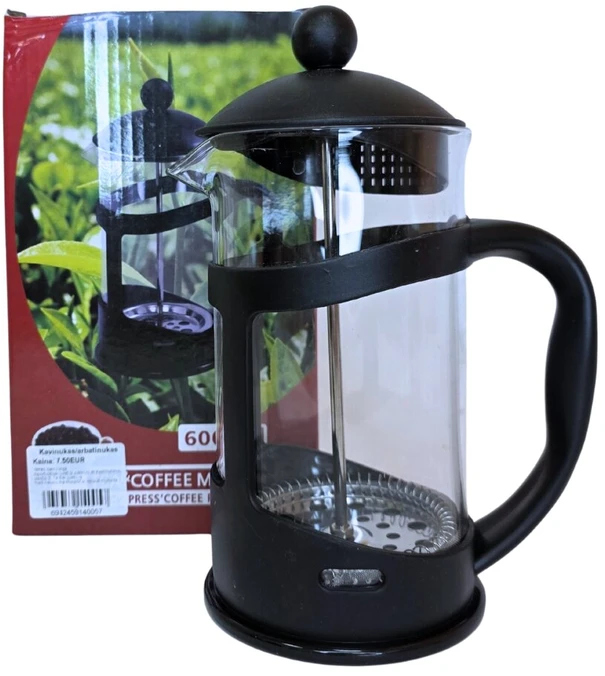 Virdulys Kavinukas/arbatinukas nuspaudžiamas 600ml XT-11-600