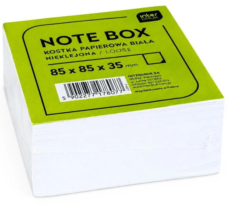 Interdruk Lapeliai užrašams 8,5x8,5x3,5cm, balti neklijuoti
