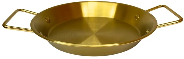 Metalinis padėklas-lėkštė 24cm su rankenomis 004-24
