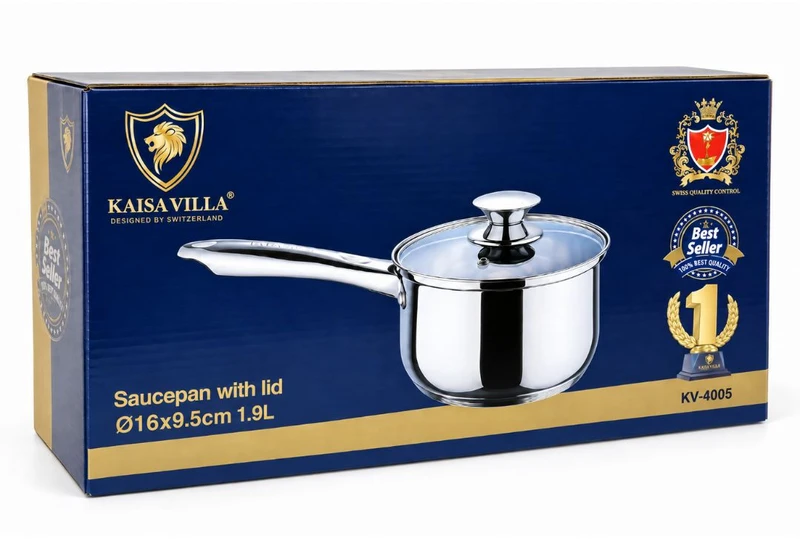Nerūdijančio plieno puodas su dangčiu KAISA VILLA KV-4005, 1,9 l