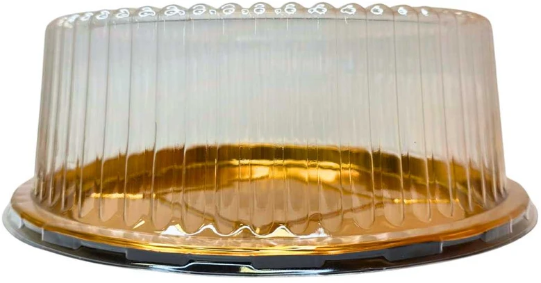 Plastikinis padėklas su dangčiu 1vnt užkandžiams 32 cm