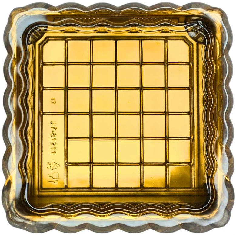 Plastikinis padėklas su dangteliu 1vnt užkandžiams 22 x 22 x 10 cm