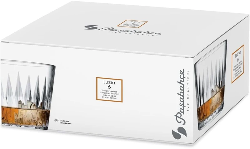 Stiklinės žemos Pasabache Luzia 6 x 300ml