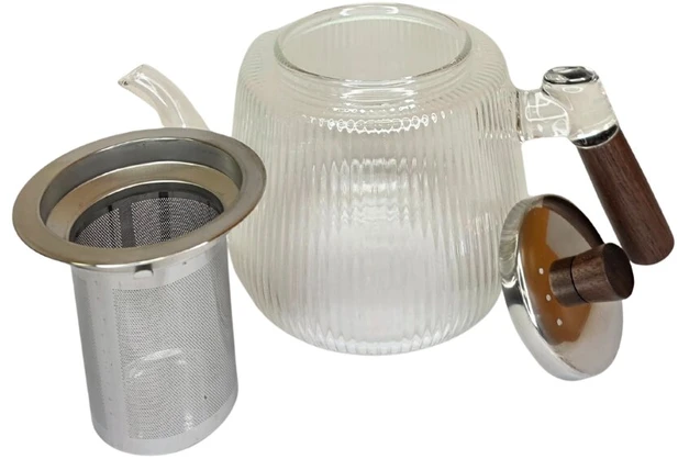Virdulys Stiklinis arbatinukas su nerūdijančio plieno sieteliu 1000ml 4304