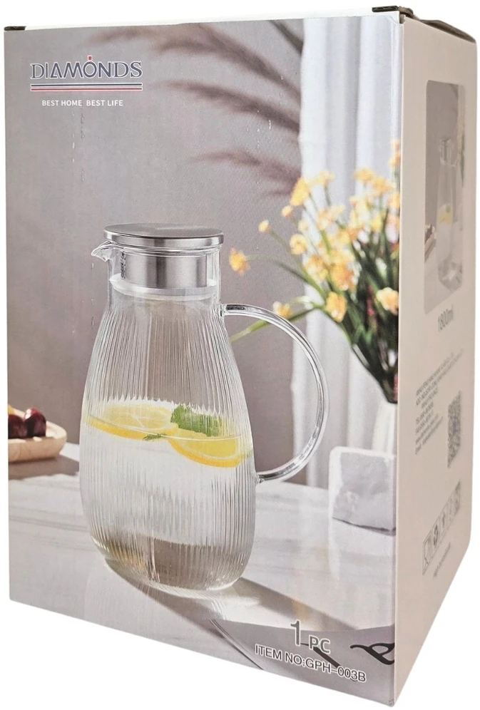 Stiklinis ąsotis 1,8l