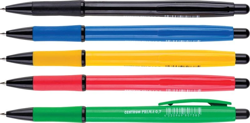 Centrum Tušinukas automatinis Prima, 0.7mm, mėlynas tušas, įvairių spalvų korpusas 1203-460