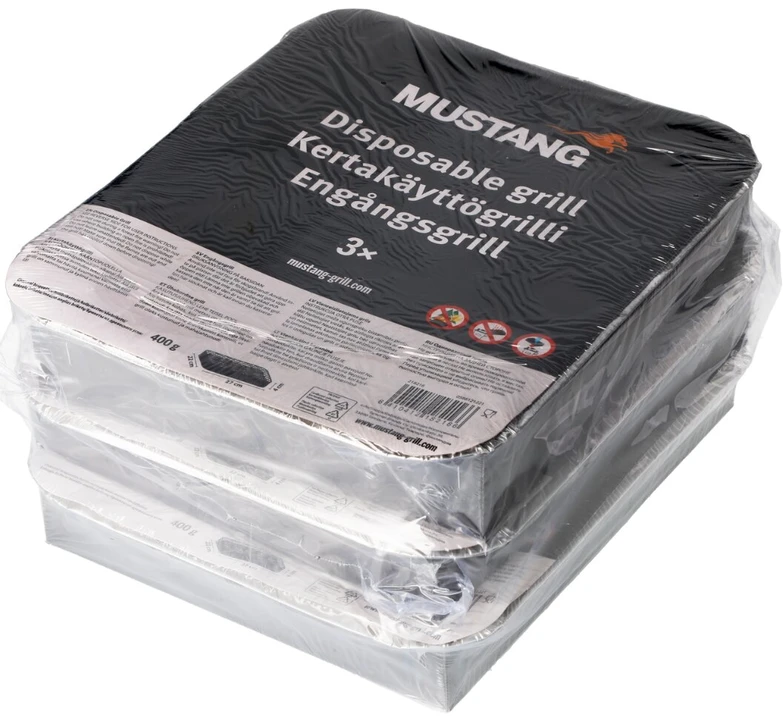 Kepsninė vienkartinė 3 vnt. komplektas, 27x22x4 cm 400g MUSTANG 218216