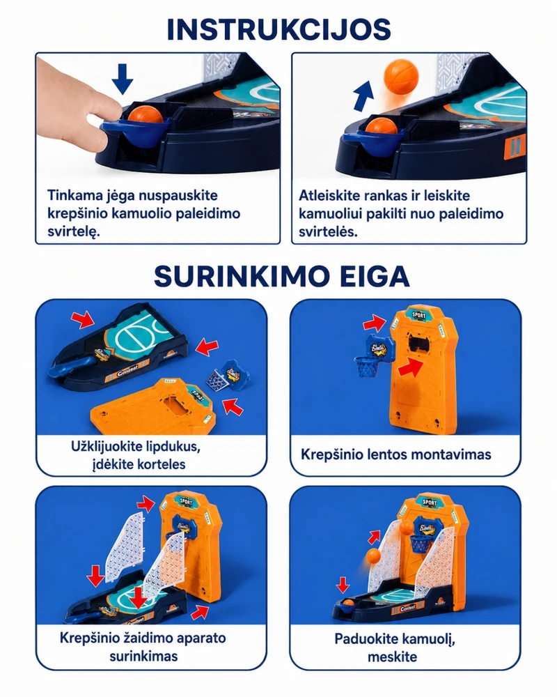 Žaislinis stalo krepšinis