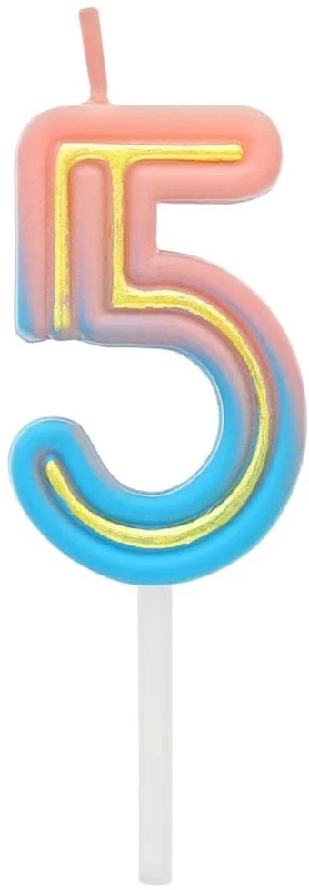 GoDan Žvakutė gimtadienio B&C neon "5"