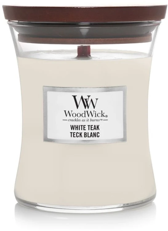 WoodWick Aromatinė žvakė (White Teak), 275 g