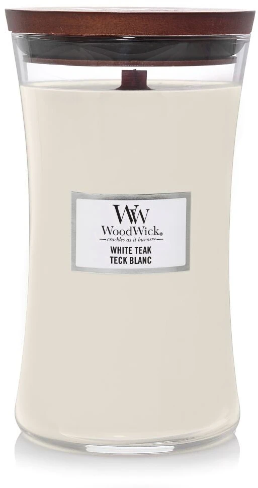 WoodWick Aromatinė žvakė (White Teak), 609,5 g