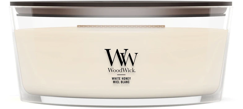 WoodWick Aromatinė žvakė (White Honey), 453,6 g