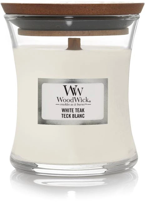 WoodWick Aromatinė žvakė (White Teak), 85 g